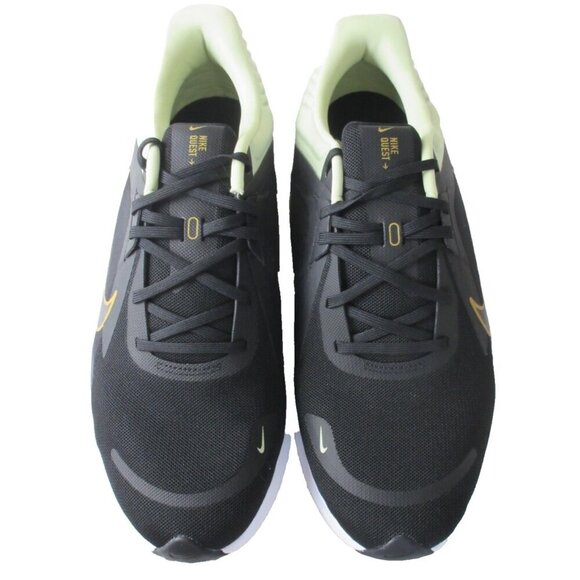 Nike Men\'s Quest 5 Running Shoes Black Olive Aura Green Bronzine Sizes NIB